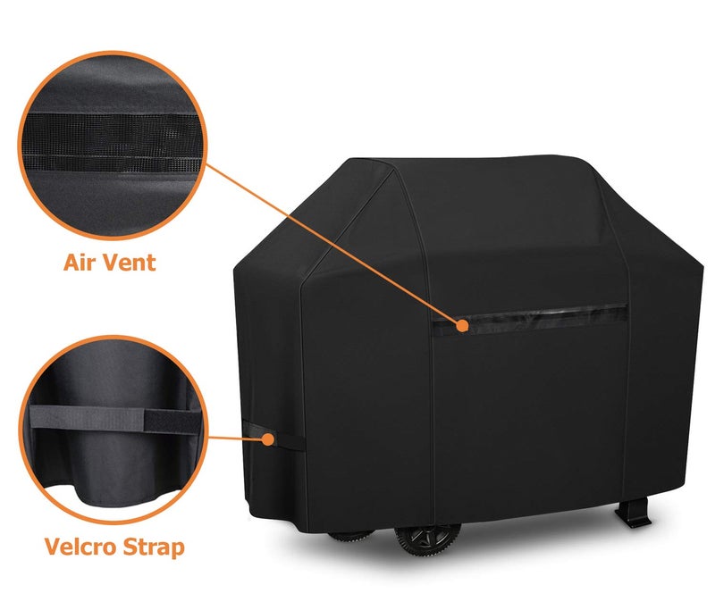 iCOVER Grill Cover- 82 Inch 600D Heavy-Duty Water Proof Patio Outdoor Black Canvas Oversize BBQ Barbecue Smoker Grills Covers G21607 for Weber Char-Broil Brinkmann Holland Napoleon JennAir - Image 2